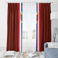 Norway Football Window Curtain Norwegian Stripes-Viking Style - Wonder Print Shop