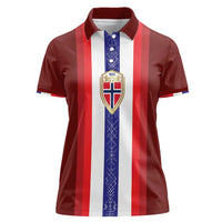 Custom Norway Football Women Polo Shirt Norwegian Stripes-Viking Style - Wonder Print Shop