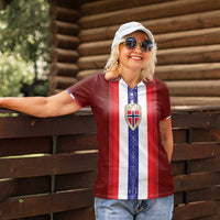 Custom Norway Football Women Polo Shirt Norwegian Stripes-Viking Style - Wonder Print Shop