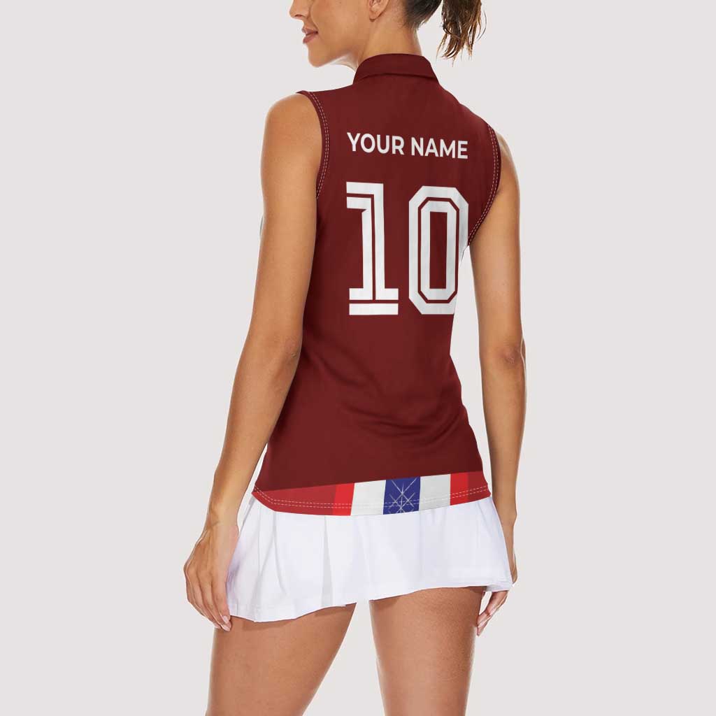 Custom Norway Football Women Sleeveless Polo Shirt Norwegian Stripes-Viking Style - Wonder Print Shop