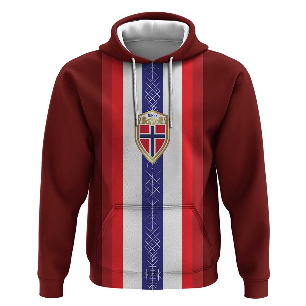 Custom Norway Football Zip Hoodie Norwegian Stripes-Viking Style - Wonder Print Shop