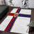 Norway Football Area Rug Norwegian Flag Style with Rosemaling Pattern - Wonder Print Shop