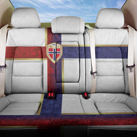 Norway Football Back Car Seat Cover Norwegian Flag Style with Rosemaling Pattern - Wonder Print Shop
