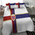 Norway Football Bedding Set Norwegian Flag Style with Rosemaling Pattern - Wonder Print Shop