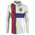 Custom Norway Football Button Sweatshirt Norwegian Flag Style with Rosemaling Pattern - Wonder Print Shop