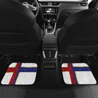 Norway Football Car Mats Norwegian Flag Style with Rosemaling Pattern - Wonder Print Shop