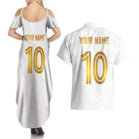 Custom Norway Football Couples Matching Summer Maxi Dress and Hawaiian Shirt Norwegian Flag Style with Rosemaling Pattern - Wonder Print Shop