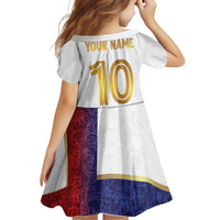 Custom Norway Football Family Matching Off Shoulder Short Dress and Hawaiian Shirt Norwegian Flag Style with Rosemaling Pattern - Wonder Print Shop