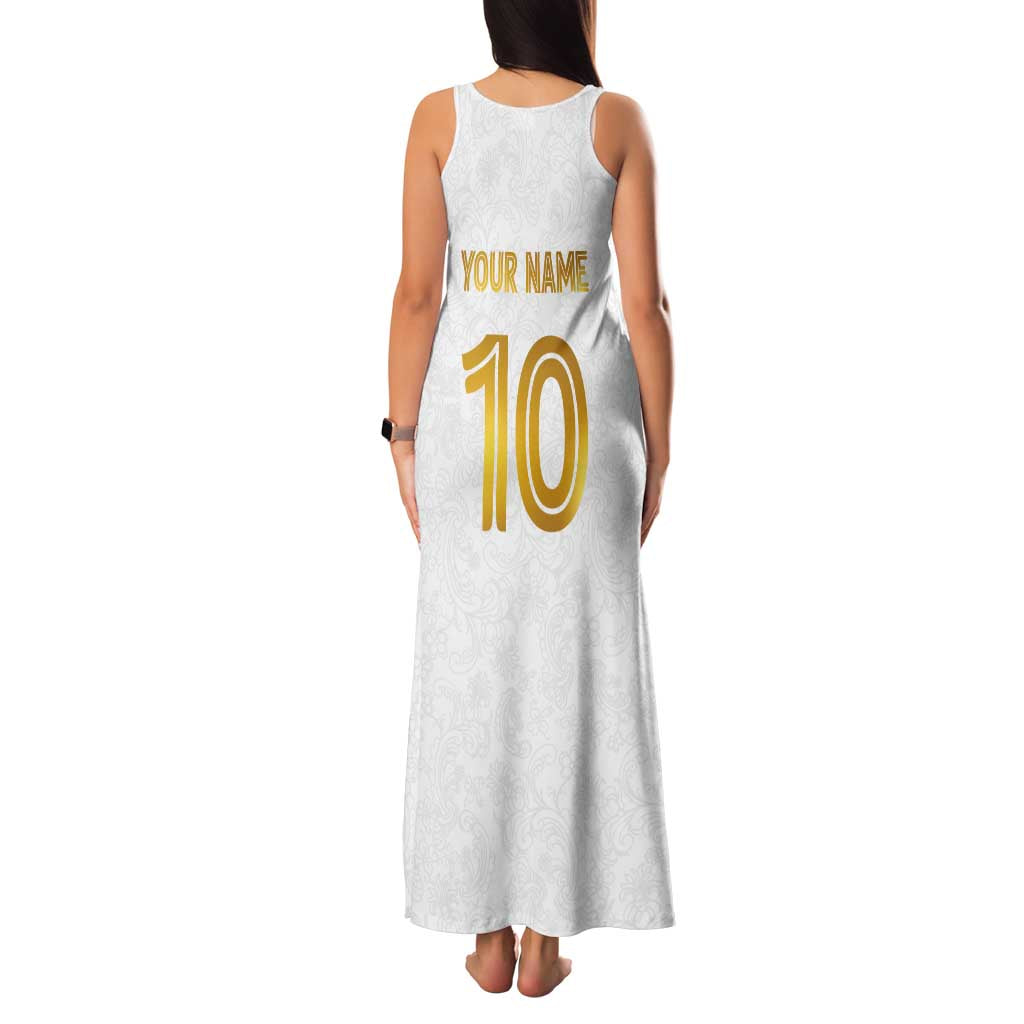 Custom Norway Football Family Matching Tank Maxi Dress and Hawaiian Shirt Norwegian Flag Style with Rosemaling Pattern - Wonder Print Shop