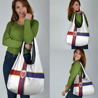 Norway Football Grocery Bag Norwegian Flag Style with Rosemaling Pattern - Wonder Print Shop