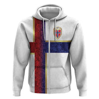 Custom Norway Football Hoodie Norwegian Flag Style with Rosemaling Pattern - Wonder Print Shop