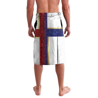 Custom Norway Football Lavalava Norwegian Flag Style with Rosemaling Pattern - Wonder Print Shop