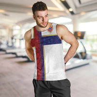 Custom Norway Football Men Tank Top Norwegian Flag Style with Rosemaling Pattern - Wonder Print Shop