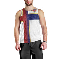 Custom Norway Football Men Tank Top Norwegian Flag Style with Rosemaling Pattern - Wonder Print Shop
