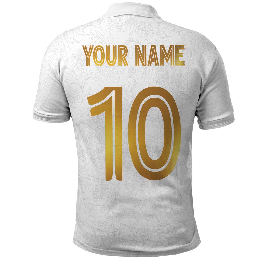 Custom Norway Football Polo Shirt Norwegian Flag Style with Rosemaling Pattern - Wonder Print Shop