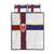 Norway Football Quilt Bed Set Norwegian Flag Style with Rosemaling Pattern - Wonder Print Shop