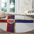 Norway Football Round Carpet Norwegian Flag Style with Rosemaling Pattern - Wonder Print Shop