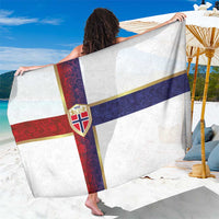 Norway Football Sarong Norwegian Flag Style with Rosemaling Pattern - Wonder Print Shop