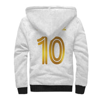 Custom Norway Football Sherpa Hoodie Norwegian Flag Style with Rosemaling Pattern - Wonder Print Shop