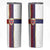 Norway Football Skinny Tumbler Norwegian Flag Style with Rosemaling Pattern - Wonder Print Shop