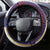 Norway Football Steering Wheel Cover Norwegian Flag Style with Rosemaling Pattern - Wonder Print Shop