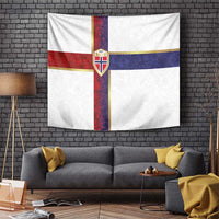 Norway Football Tapestry Norwegian Flag Style with Rosemaling Pattern - Wonder Print Shop