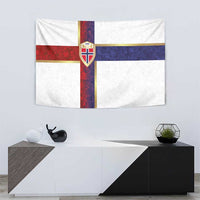 Norway Football Tapestry Norwegian Flag Style with Rosemaling Pattern - Wonder Print Shop