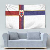 Norway Football Tapestry Norwegian Flag Style with Rosemaling Pattern - Wonder Print Shop