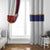 Norway Football Window Curtain Norwegian Flag Style with Rosemaling Pattern - Wonder Print Shop
