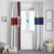 Norway Football Window Curtain Norwegian Flag Style with Rosemaling Pattern - Wonder Print Shop