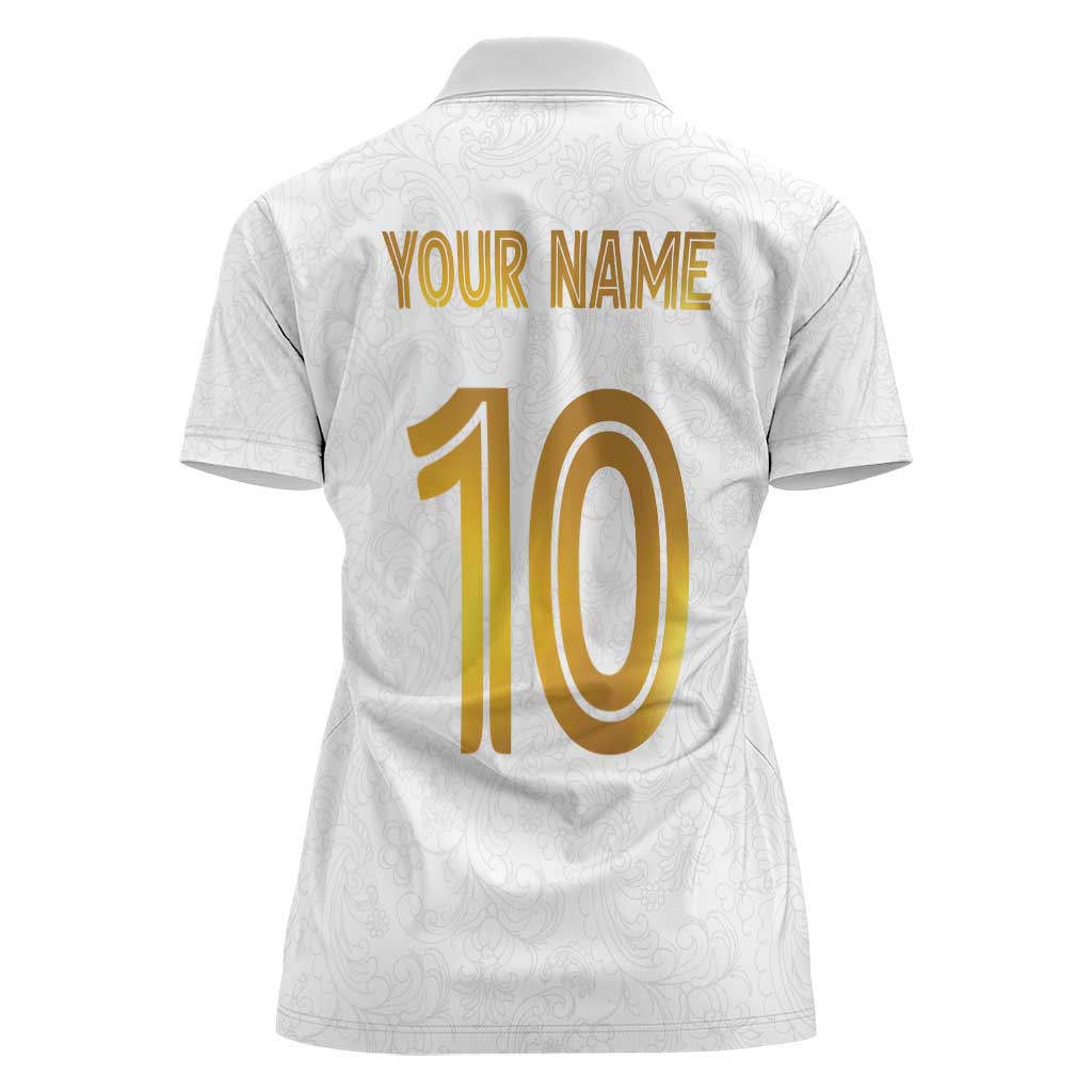 Custom Norway Football Women Polo Shirt Norwegian Flag Style with Rosemaling Pattern - Wonder Print Shop