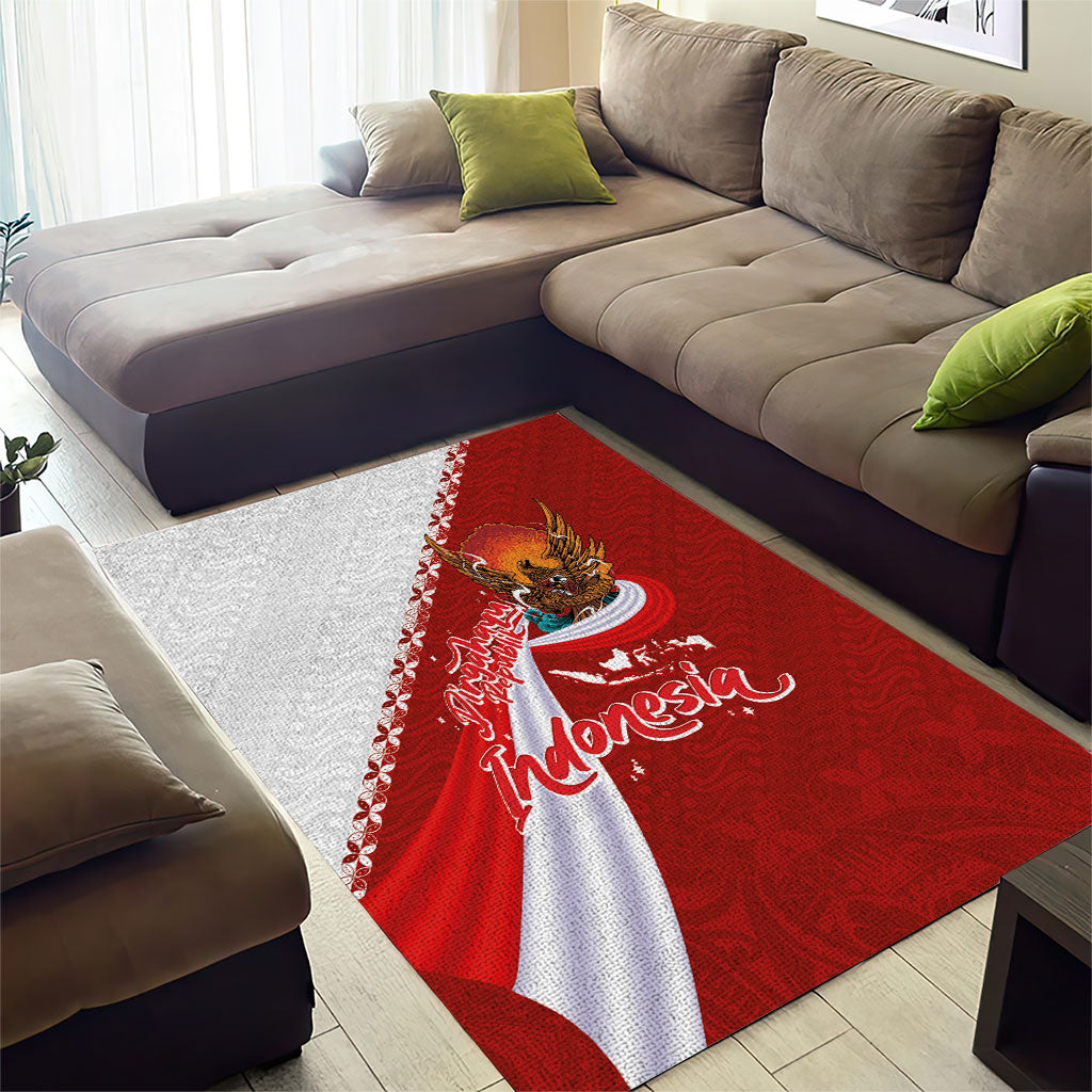 Indonesia Independence Day Area Rug Dirgahayu-Long Live Indonesia
