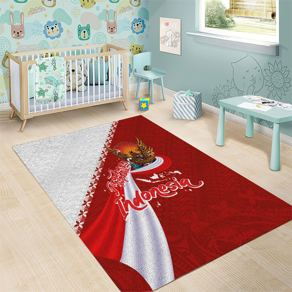 Indonesia Independence Day Area Rug Dirgahayu-Long Live Indonesia
