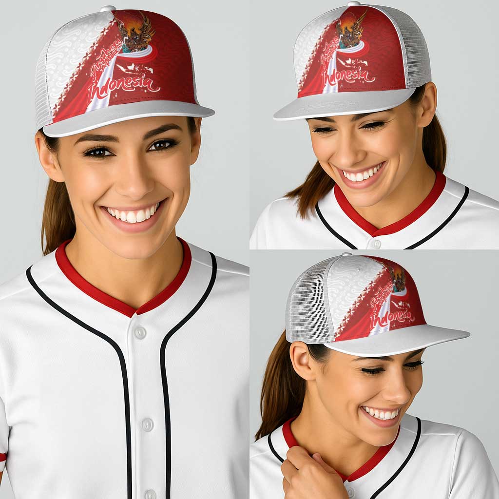 Indonesia Independence Day Baseball Net Cap Dirgahayu-Long Live Indonesia