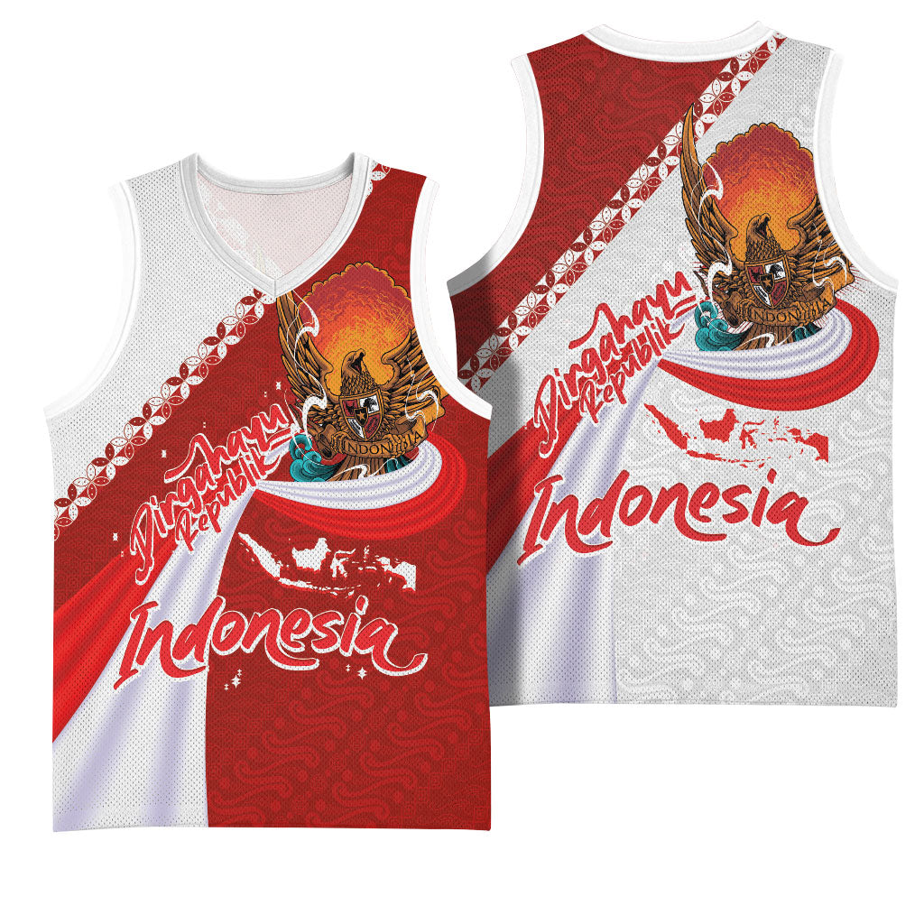 Indonesia Independence Day Basketball Jersey Dirgahayu-Long Live Indonesia