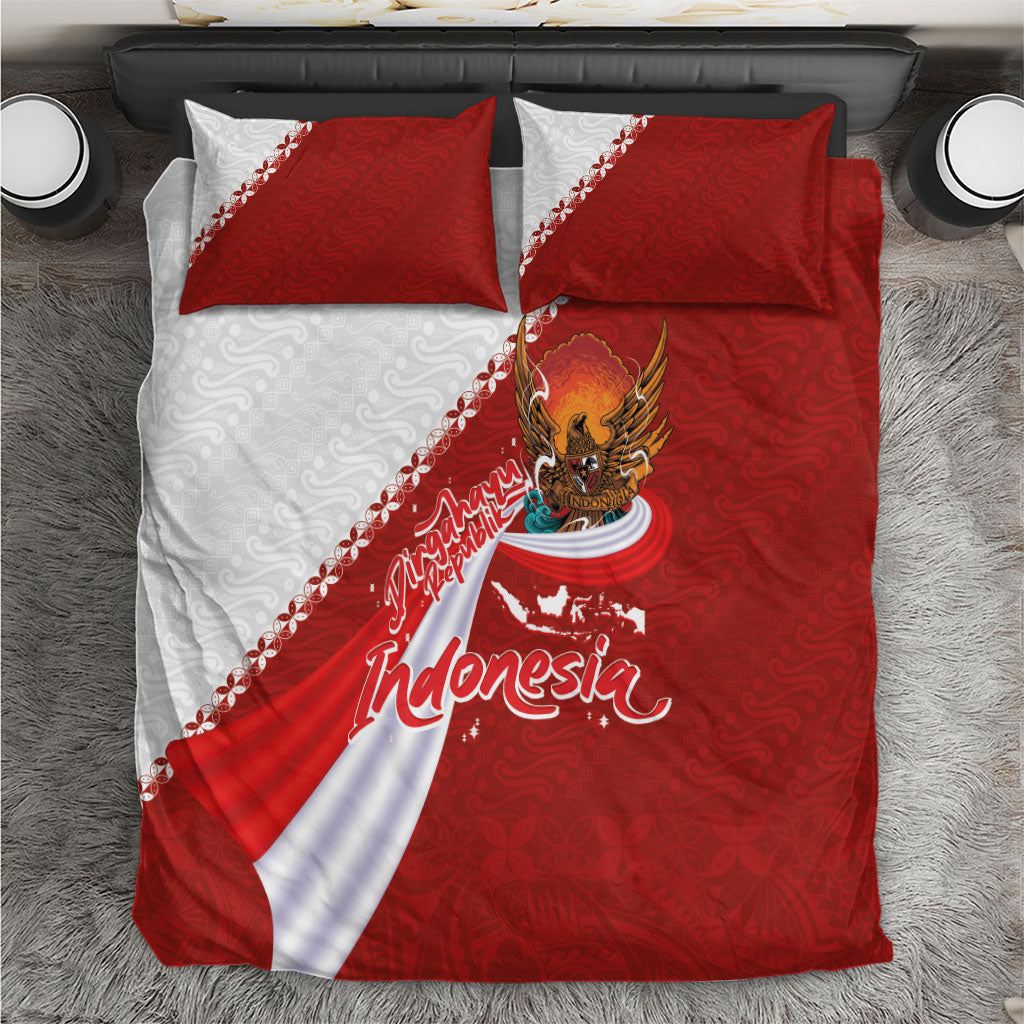 Indonesia Independence Day Bedding Set Dirgahayu-Long Live Indonesia