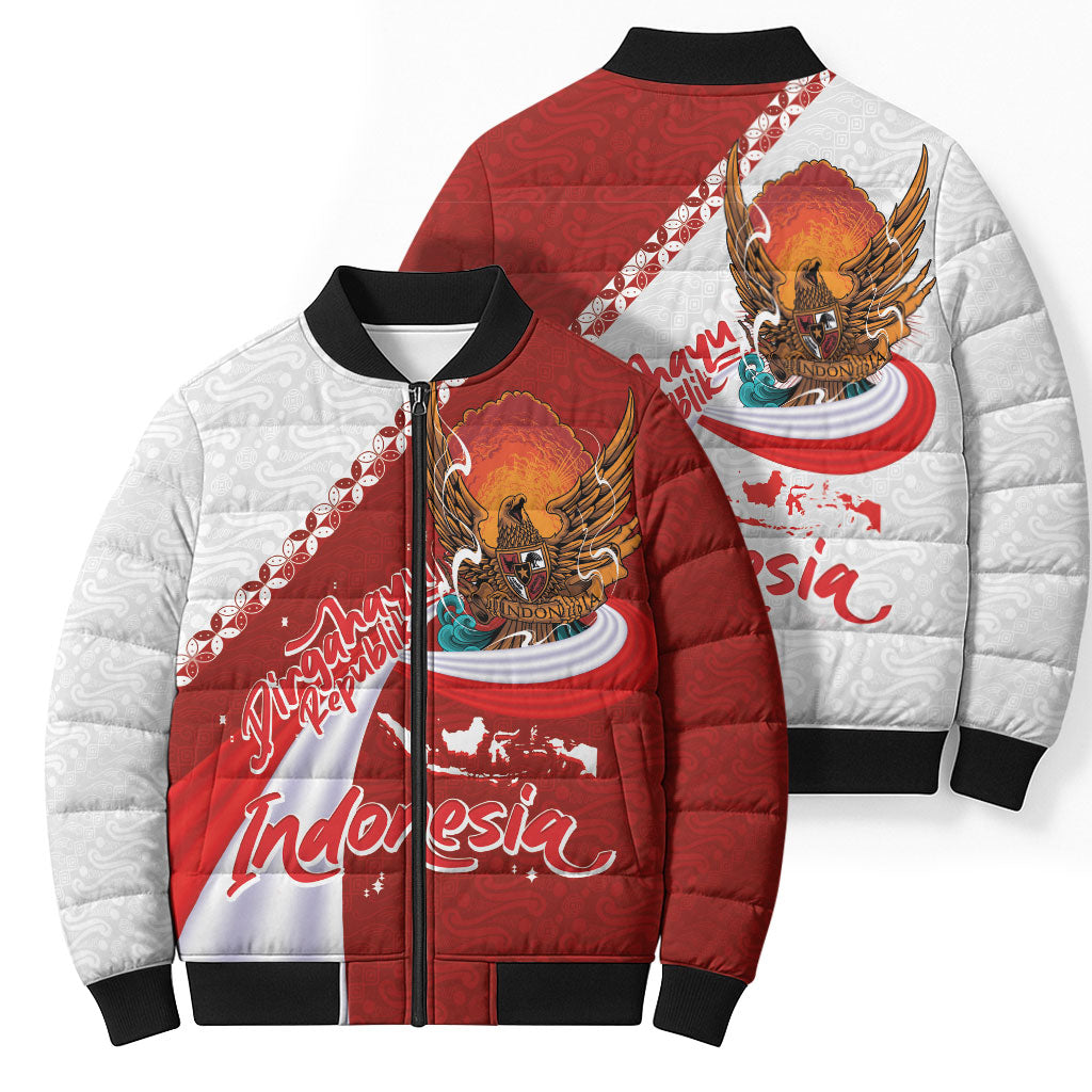 Indonesia Independence Day Bomber Puffer Jacket Dirgahayu-Long Live Indonesia