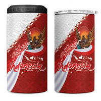 Indonesia Independence Day 4 in 1 Can Cooler Tumbler Dirgahayu-Long Live Indonesia