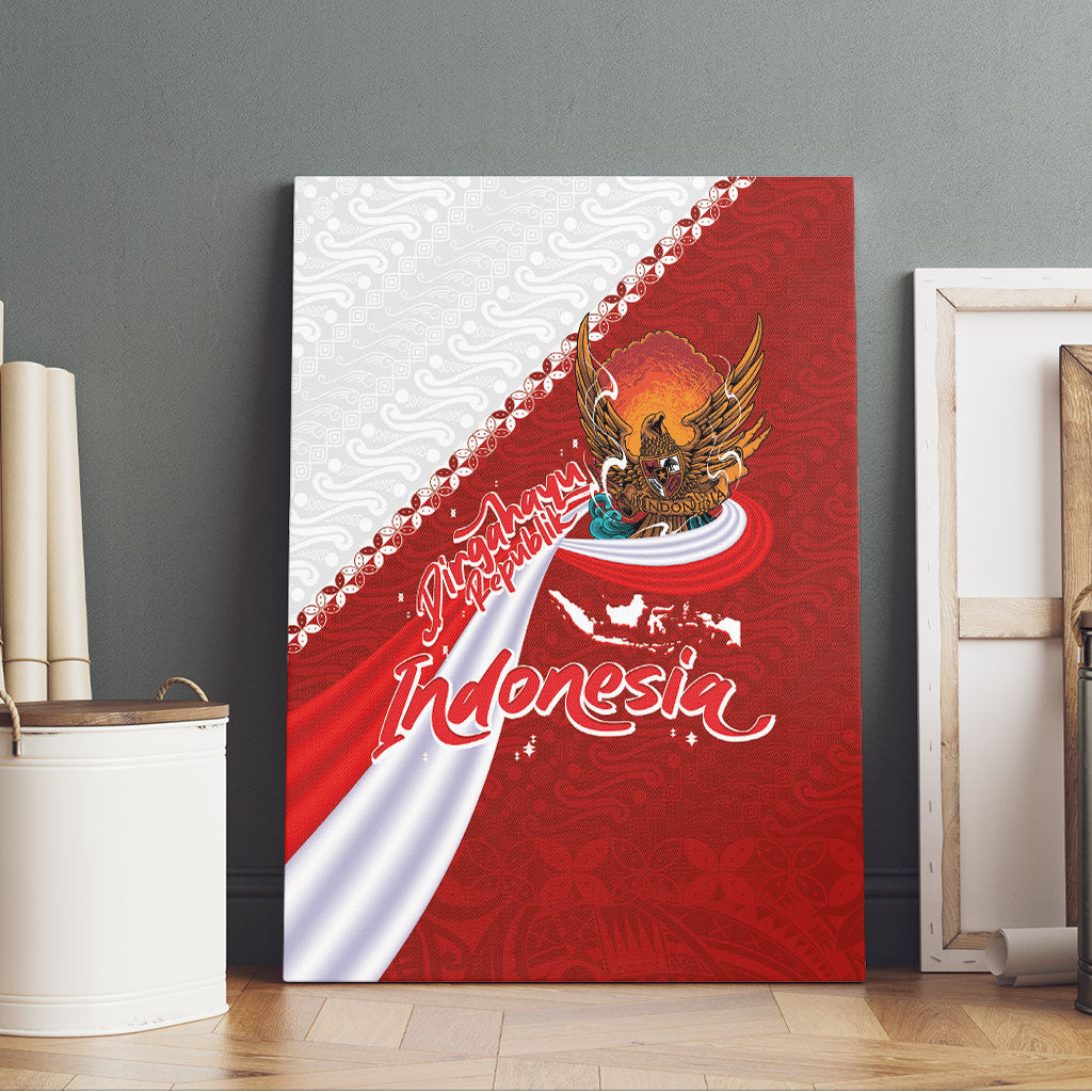 Indonesia Independence Day Canvas Wall Art Dirgahayu-Long Live Indonesia
