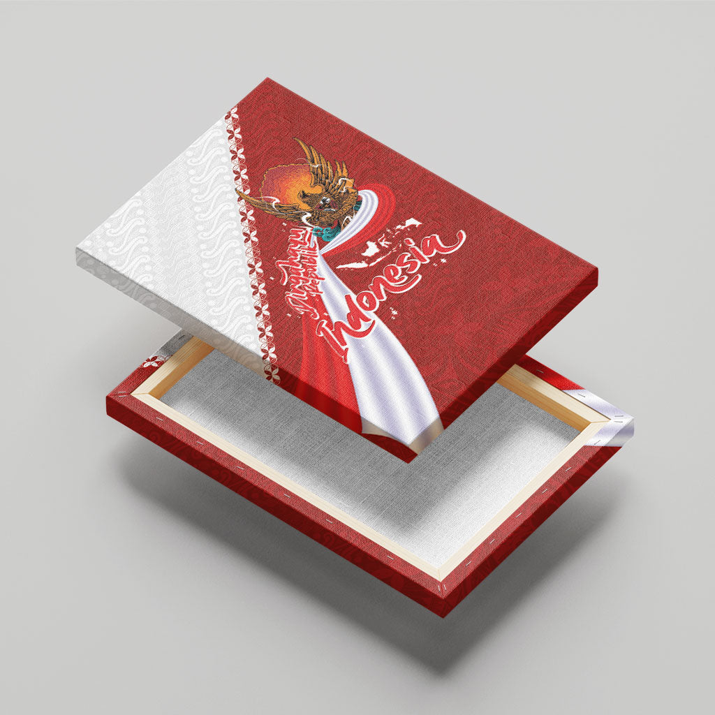 Indonesia Independence Day Canvas Wall Art Dirgahayu-Long Live Indonesia