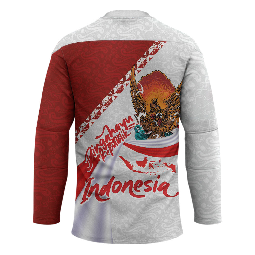 Indonesia Independence Day Hockey Jersey Dirgahayu-Long Live Indonesia