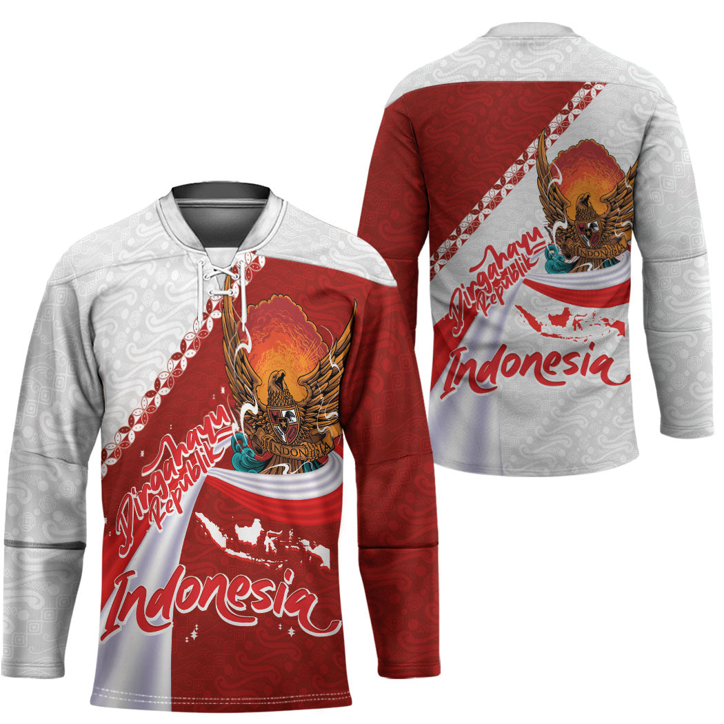 Indonesia Independence Day Hockey Jersey Dirgahayu-Long Live Indonesia