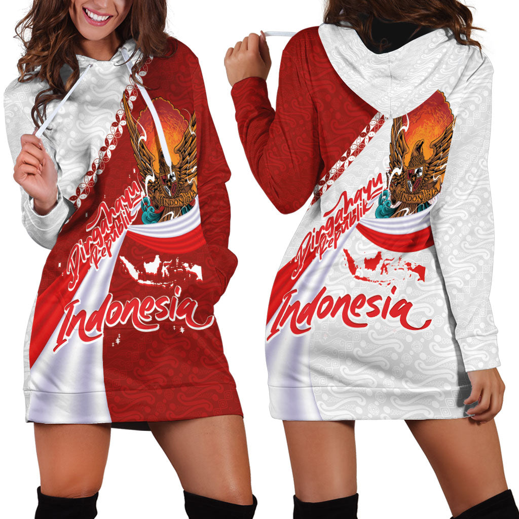 Indonesia Independence Day Hoodie Dress Dirgahayu-Long Live Indonesia