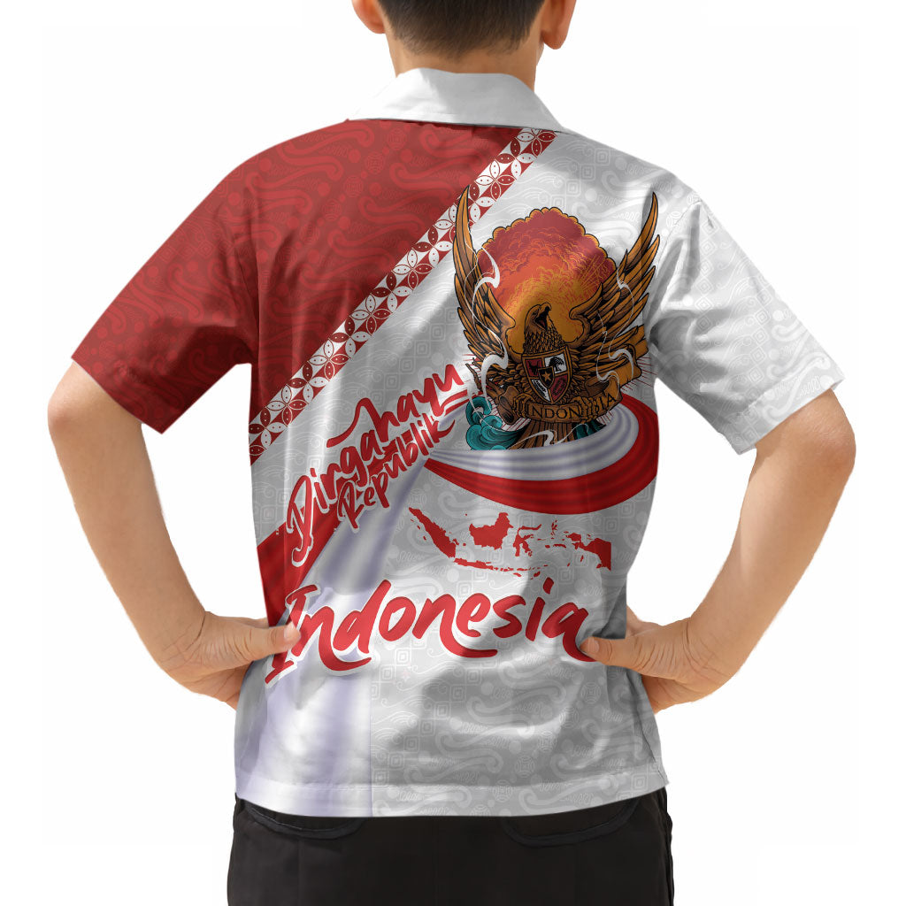Indonesia Independence Day Kid Hawaiian Shirt Dirgahayu-Long Live Indonesia LT03