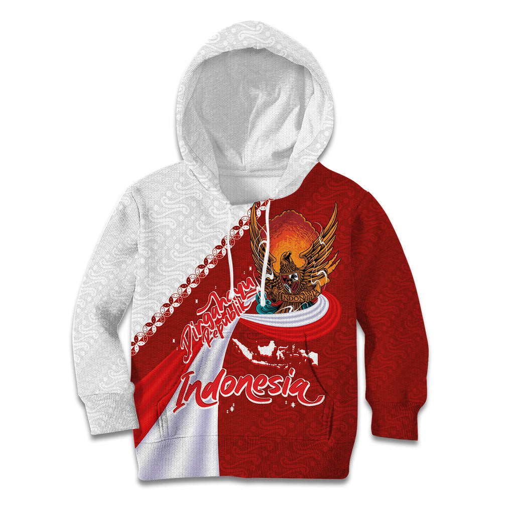 Indonesia Independence Day Kid Hoodie Dirgahayu-Long Live Indonesia