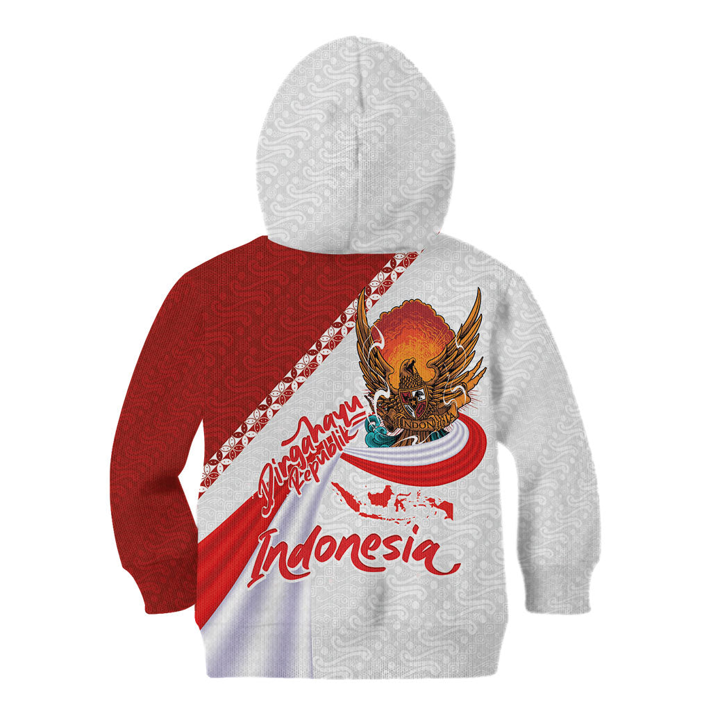 Indonesia Independence Day Kid Hoodie Dirgahayu-Long Live Indonesia