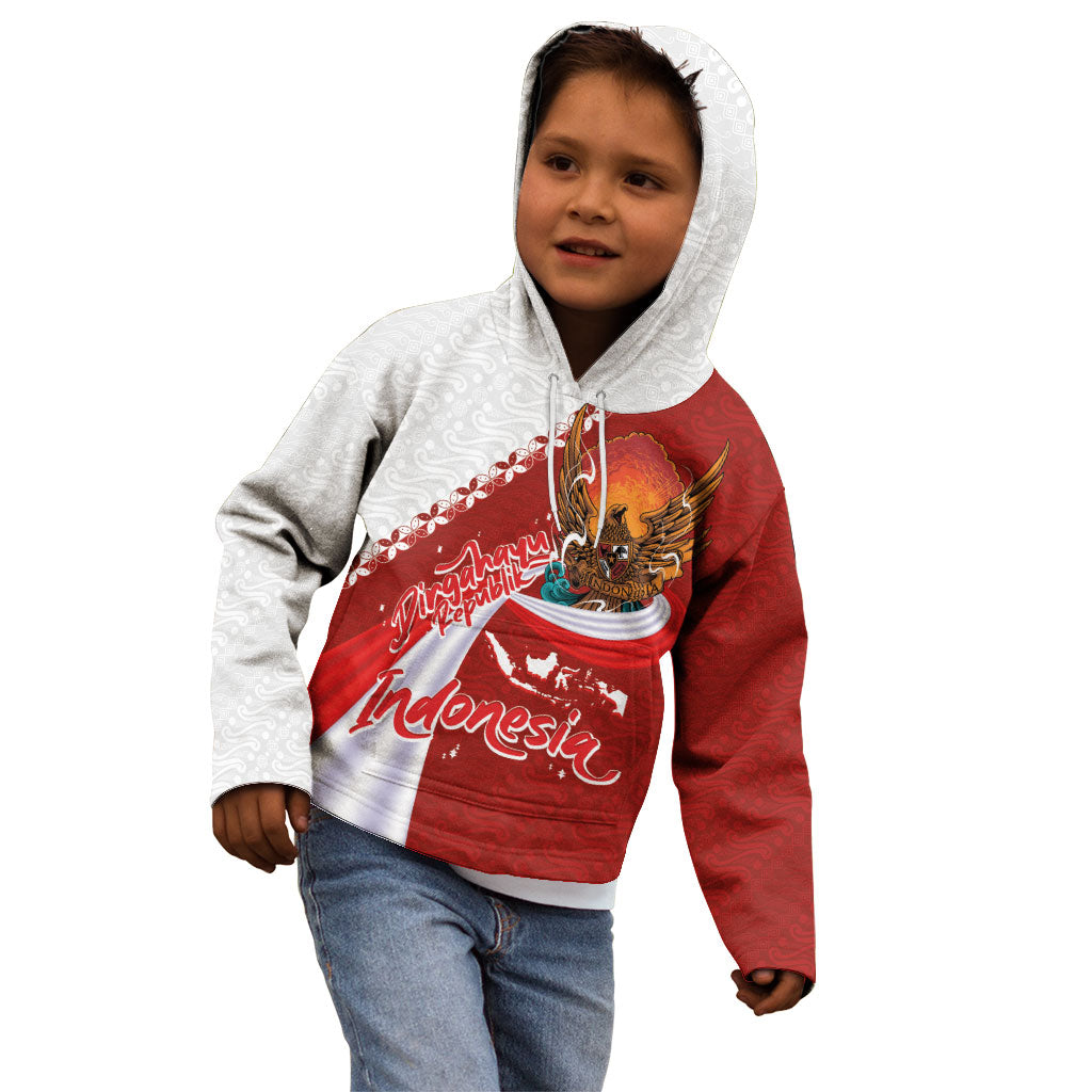 Indonesia Independence Day Kid Hoodie Dirgahayu-Long Live Indonesia