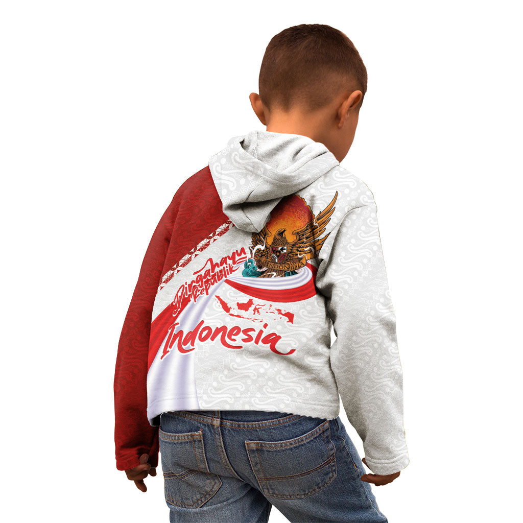 Indonesia Independence Day Kid Hoodie Dirgahayu-Long Live Indonesia