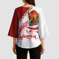 Indonesia Independence Day Kimono Sleeve Blouse Dirgahayu-Long Live Indonesia
