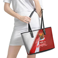 Indonesia Independence Day Leather Tote Bag Dirgahayu-Long Live Indonesia